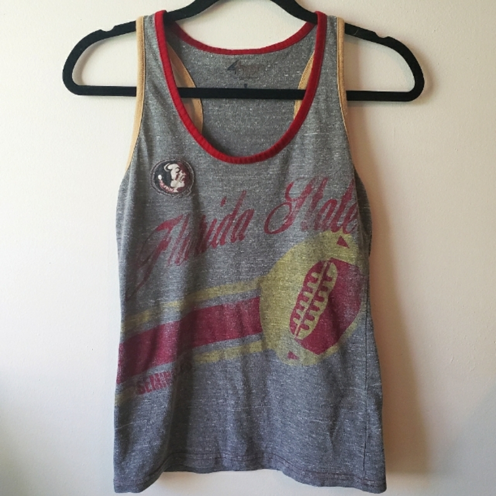 FSU Florida State University Seminoles Football Women's Racerback Tank Top